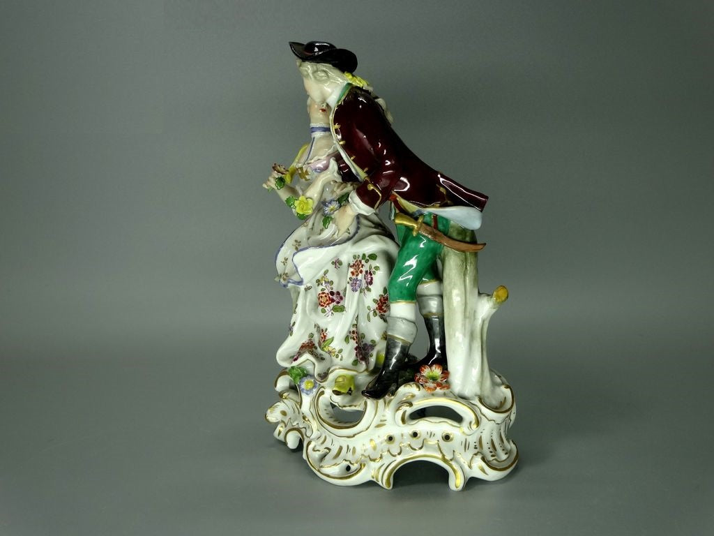 Vintage Hussar Love Porcelain Figurine Original Potschappel Art Sculpture Decor #Ru361