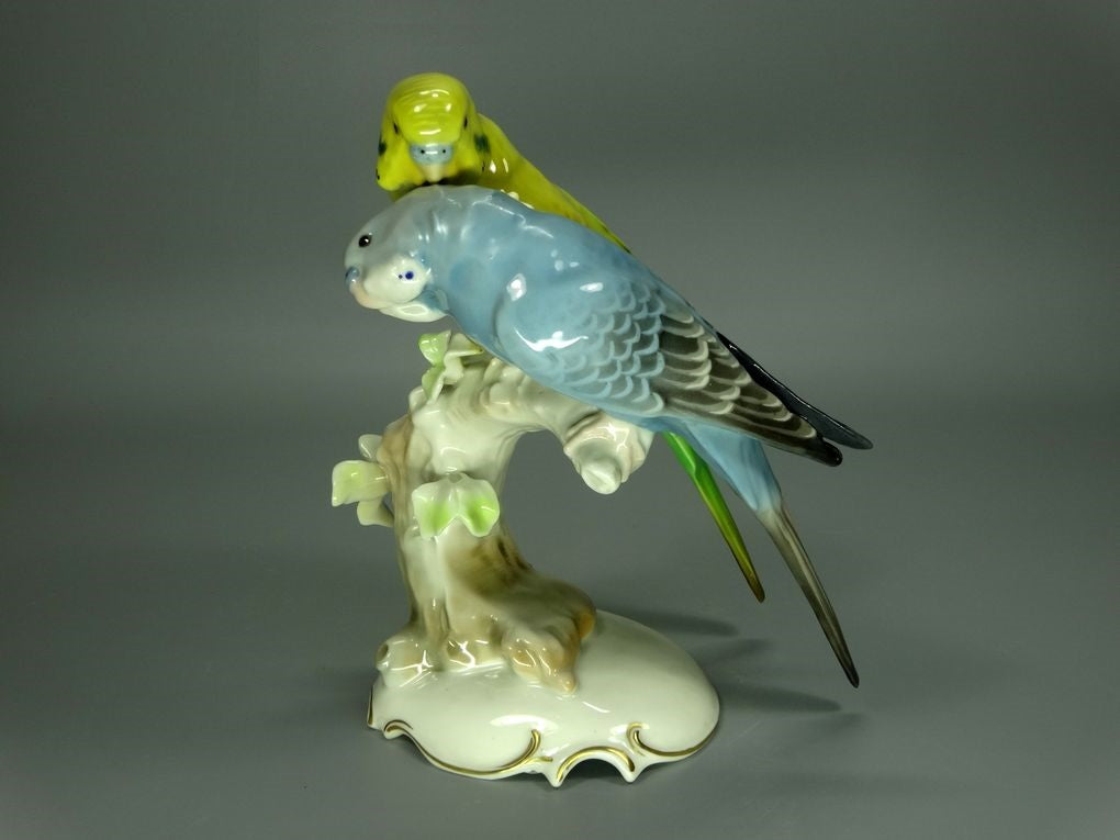 Vintage Blue & Yellow Friends Porcelain Figurine Original Hutschenreuther Statue #Ru648