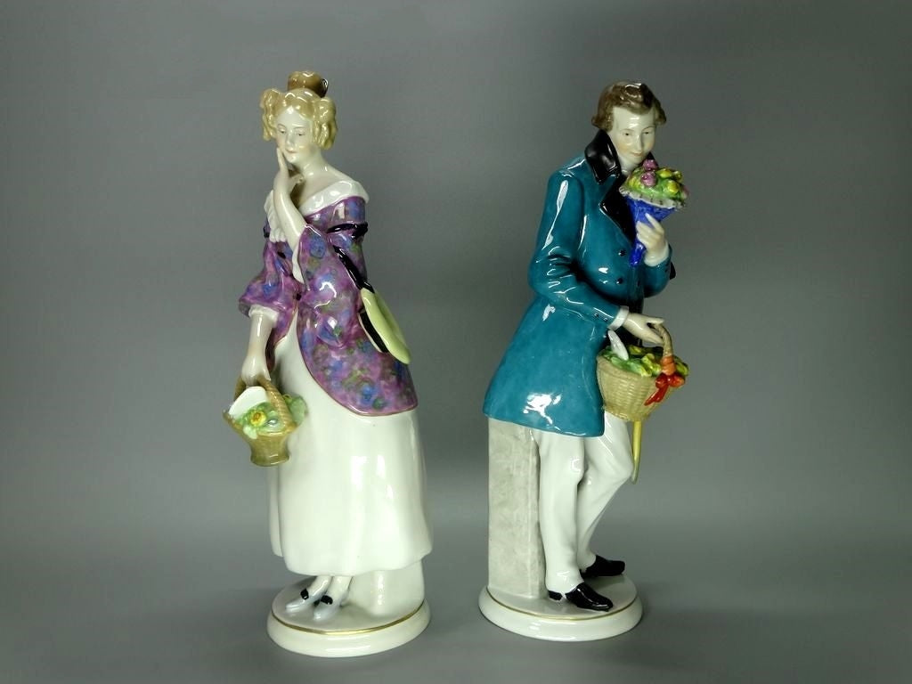 Antique Romantic Tenderness Original Karl Ens Porcelain Figurine Art Sculpture #Ru278