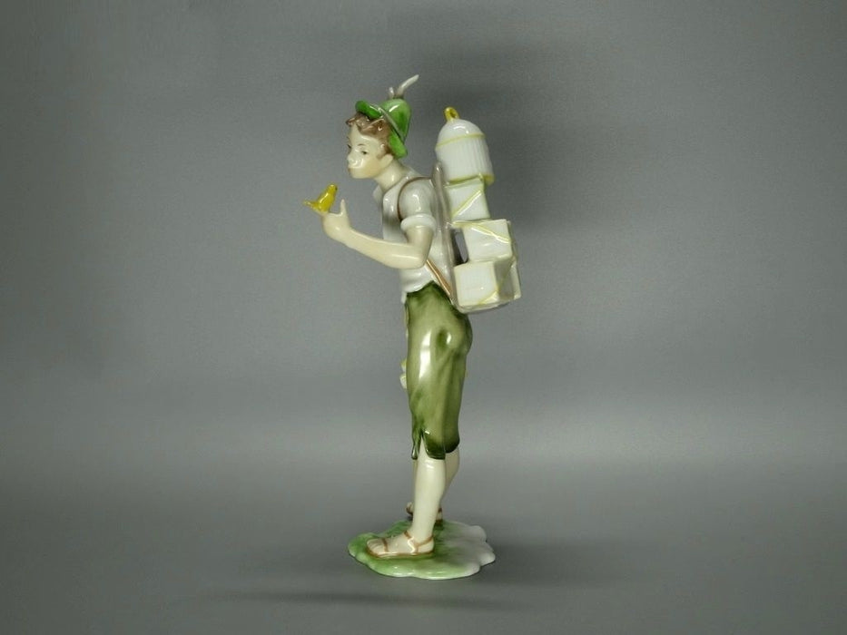 Vintage Bird Breeder Boy Porcelain Figurine Kaiser Germany Art Statue Decor #Ru73