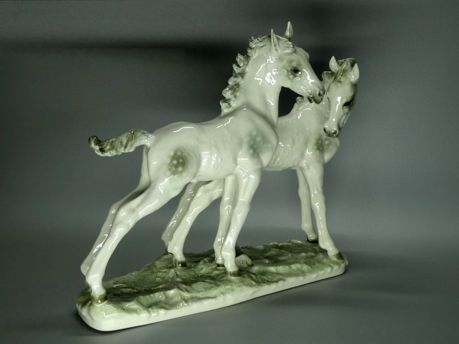 Vintage Foals Horses Original Hutschenreuther Porcelain Figurine Art Sculpture #Ru488