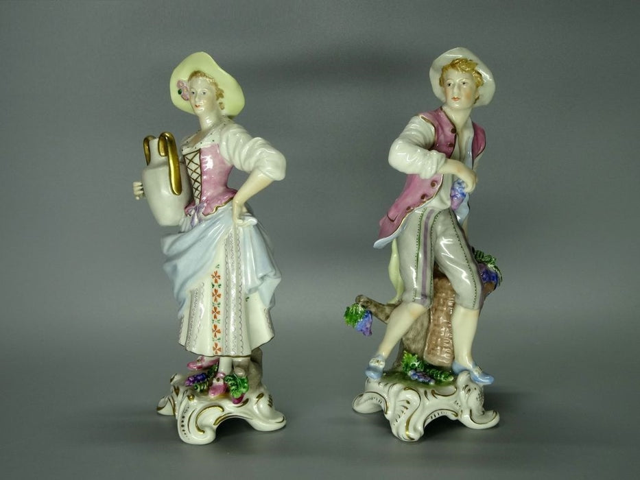 Vintage Winemakers Couple Original Kammer Porcelain Figurine Art Sculpture Decor #Ru396