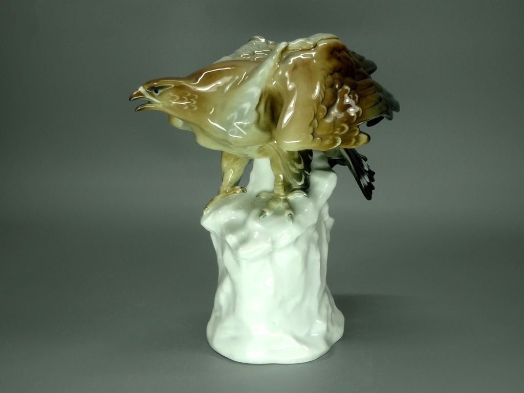 Antique Eagle At The Top  Porcelain Figurine Original KARL ENS Art Sculpture Decor #Ru854