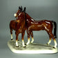 Vintage Pair Of Horses Original Katzhutte Porcelain Figure Art Statue Decor Gift #Ru561
