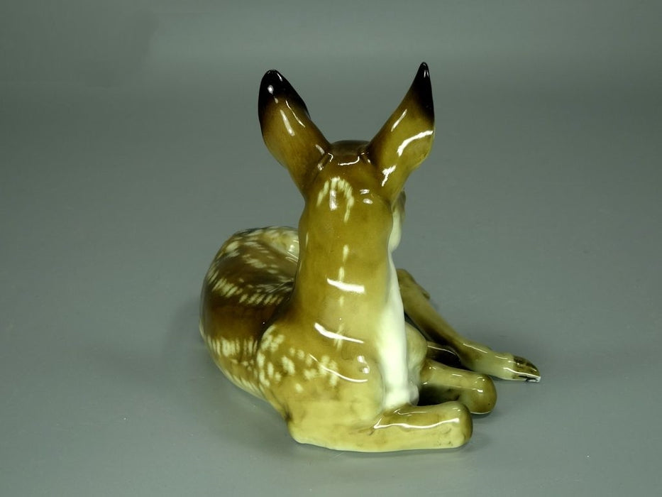Antique Deer Porcelain Figurine Original Hutschenreuther Art Sculpture Decor #Ru679
