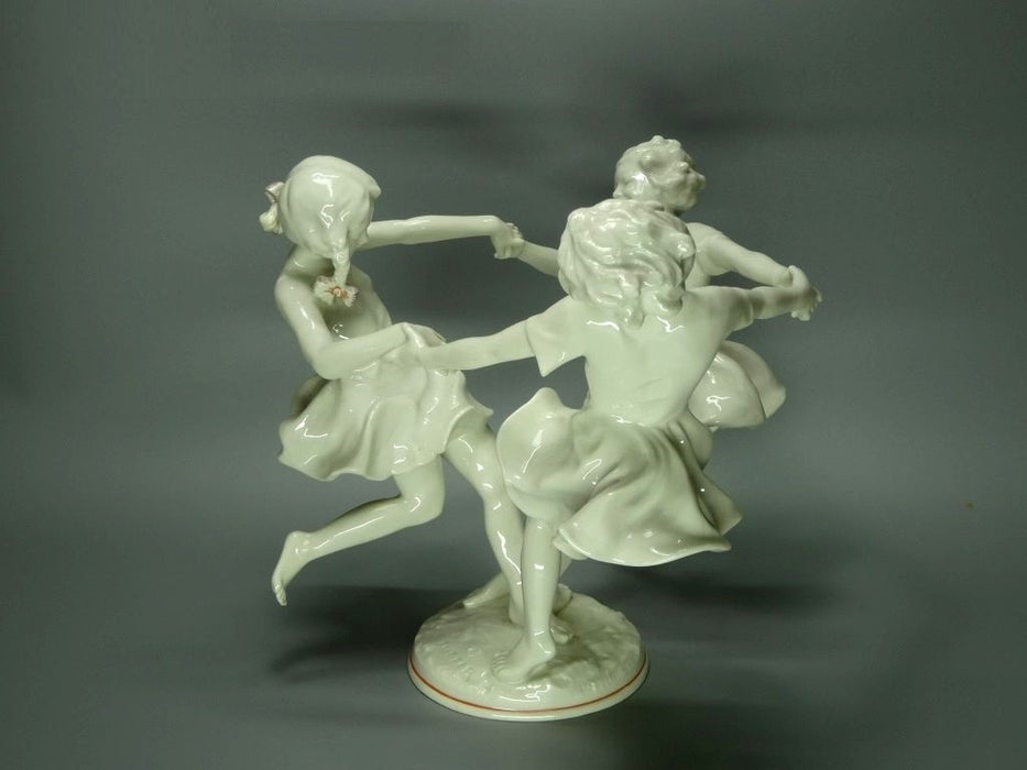 Antique Round Dance Girls Porcelain Figurine Hutschenreuther Germany Art Decor #Ru41
