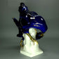 Antique Blue Happiness Birds Original Volkstedt Porcelain Figure Art Statue Deco #Ru610