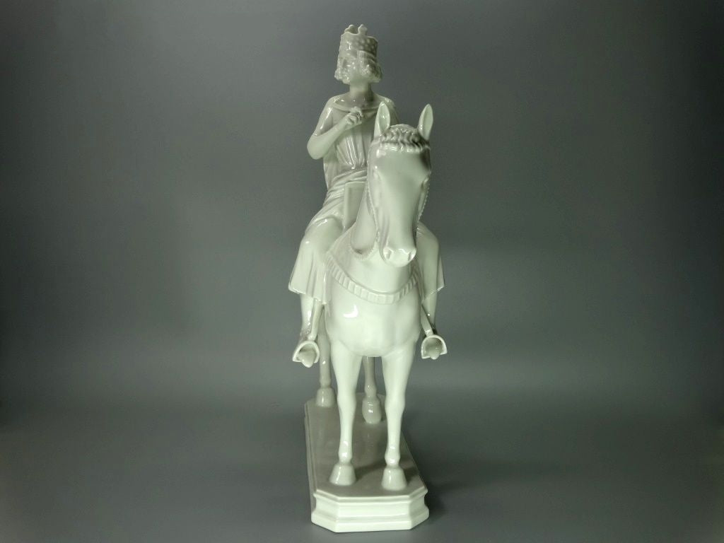 Antique Caesar On Horse Porcelain Figurine Original Rosenthal 20th Art Sculpture Dec #Ru958