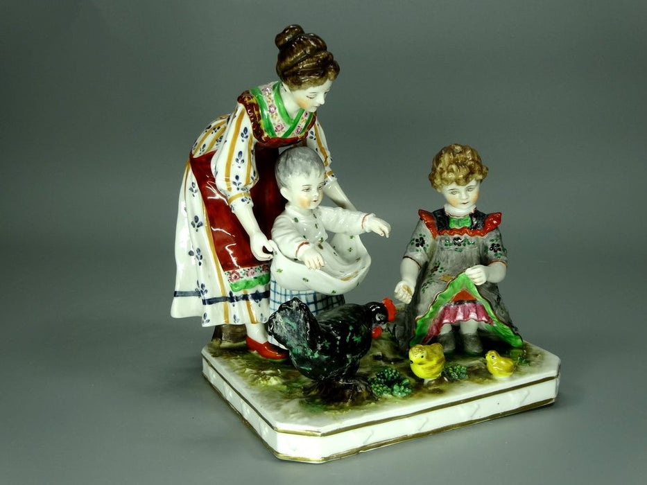 Antique Village Morning Porcelain Figurine Original Royal Vienna Art Sculpture Decor #Ru793