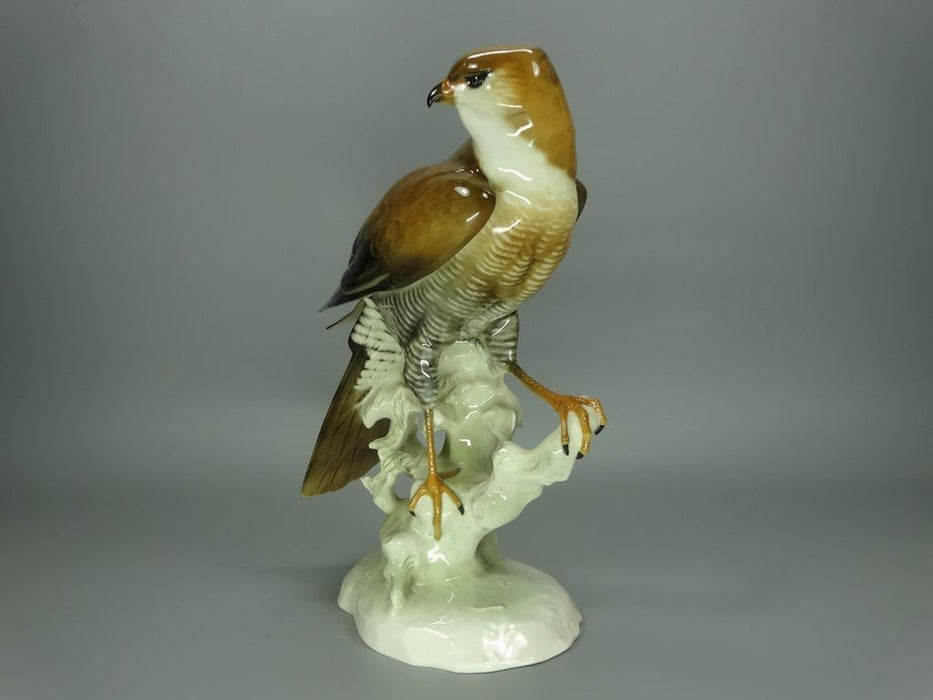 Vintage Hawk Stare Porcelain Figurine Original Hutschenreuther Germany 20th Art Sculpture Dec #Ru987