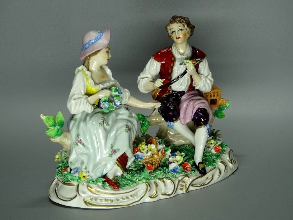 Vintage Birdman & Shepherdess Original Sitzendorf Porcelain Figure Art Sculpture #Ru458