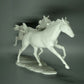 Vintage White Running Horses Original Kaiser Porcelain Figure Art Sculpture Gift #Ru456