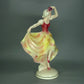Antique Dance Lady Porcelain Figurine Original Katzhutte Art Sculpture Decor #Ru748