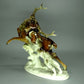 Vintage Hound Hunting Deer Porcelain Figurine Original Hutschenreuther Art Sculpture #Ru708