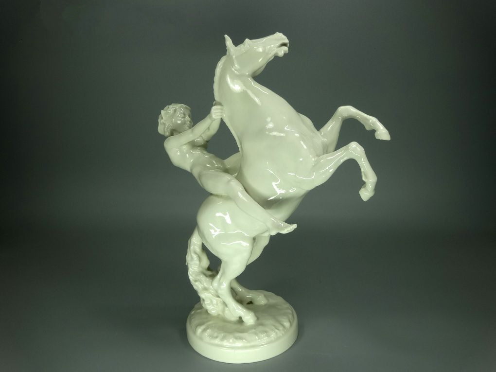 Vintage Nude Lady On Horse Porcelain Figurine Original Hutschenreuther Art Sculpture #Ru714