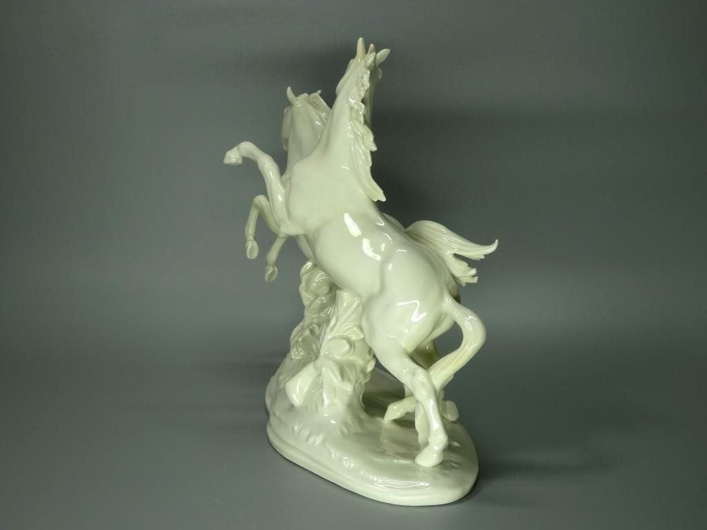 Antique Running Horses Porcelain Figurine Original KARL ENS 20th Art Sculpture Dec #Ru967