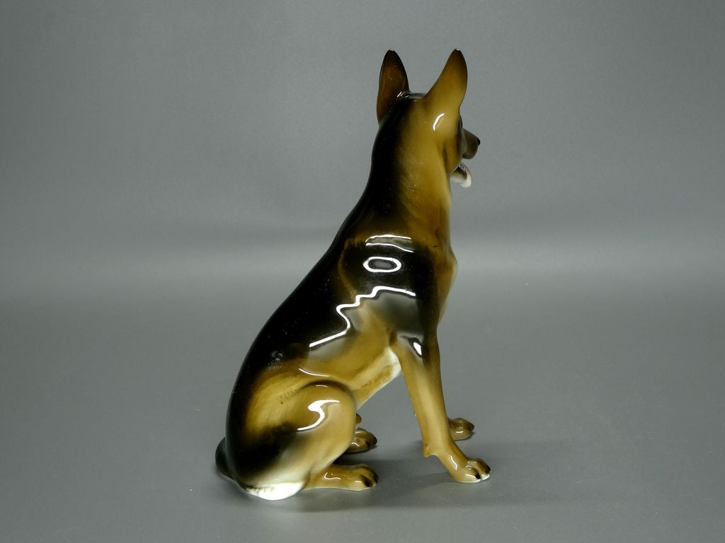 Vintage Shepherd Dog Porcelain Figurine Original Rosenthal Art Sculpture Decor #Ru809