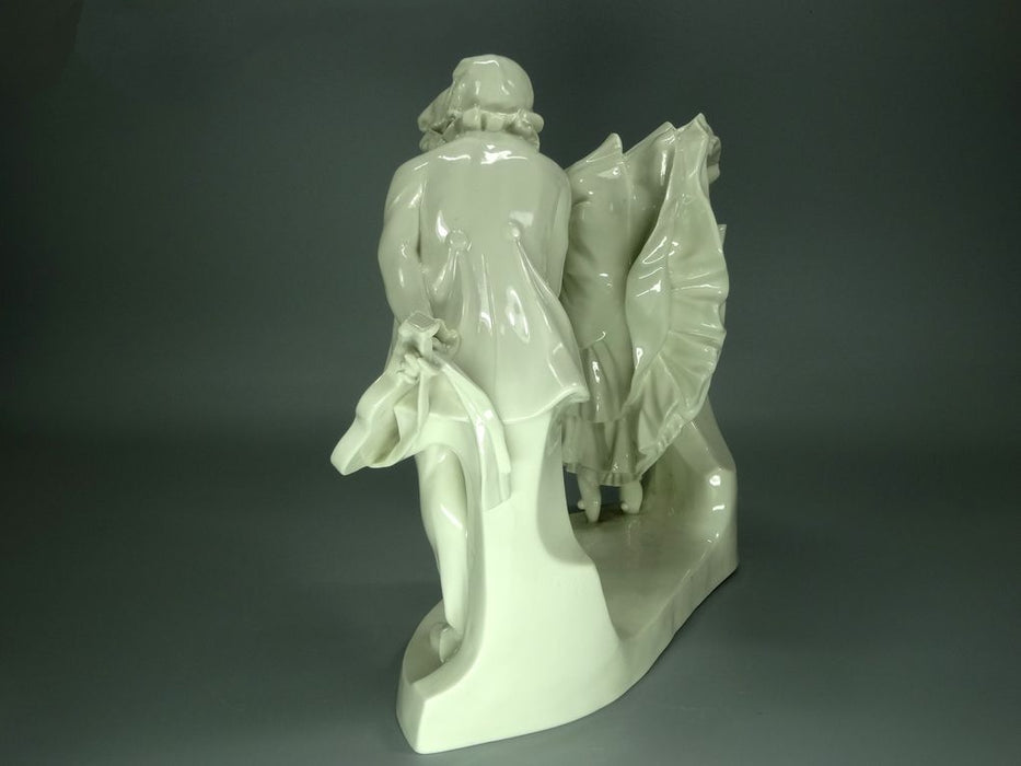 Antique Pierrot & Malvina Porcelain Figurine Original Schwarzburger Art Sculpture #Ru736