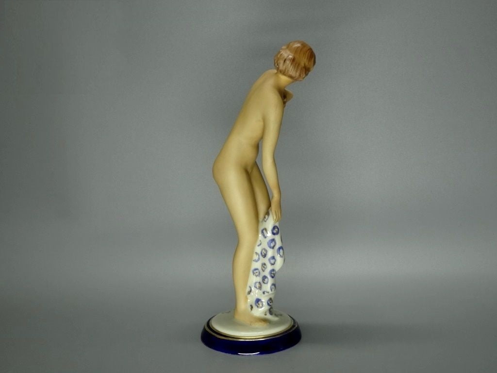 Vintage Fright Nude Lady Original ROYAL DUX Porcelain Figure Art Sculpture Decor #Ru516