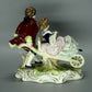 Vintage Children's Pranks Original KISTER ALSBACH Porcelain Figurine Art Statue #Ru498
