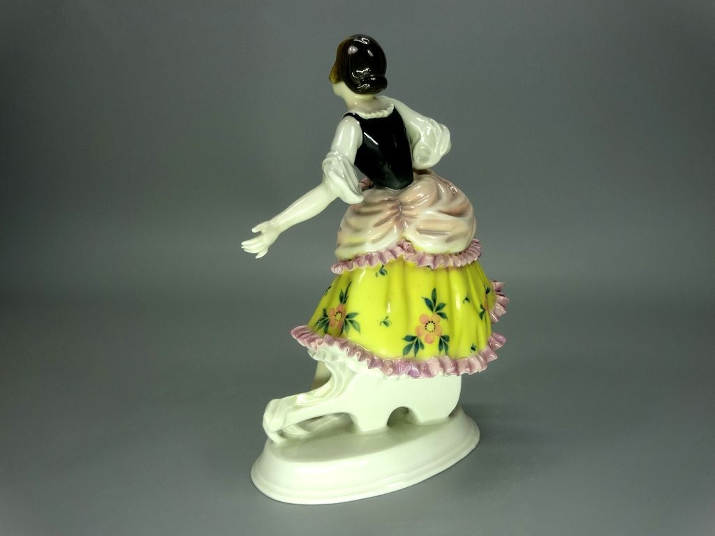 Antique Girl & Guitar Porcelain Figurine Original KARL ENS Art Sculpture Decor #Ru850