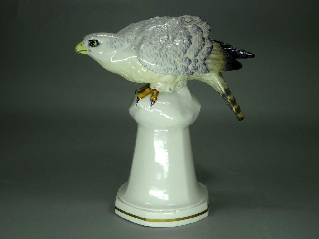 Antique Falcon Porcelain Figurine Original Katzhutte 20th Art Sculpture Dec #Ru899