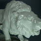 Vintage White Lion Porcelain Figurine Original Lichte Veb 20th Art Sculpture Decor #Ru865