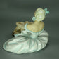Vintage Resting Ballerina Porcelain Figurine Original Unterweissba Art Sculpture #Ru344