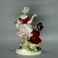Vintage Flower Couple Lover Porcelain Figurine Kister Alsbach Germany Sculpture #Ru110