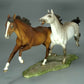 Vintage Gallop Horses Porcelain Figurine Original Kaiser 20th Art Sculpture Dec #Ru884