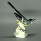 Antique Porcelain Wagtail Bird Figurine Volkstedt Germany Art Decor Sculpture #P