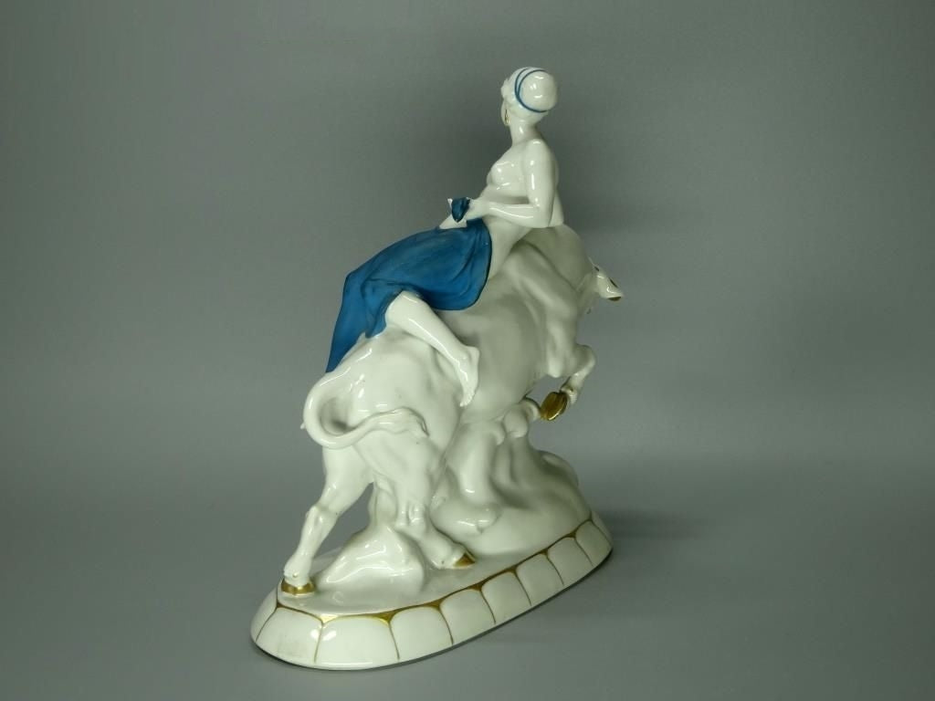 Antique Rape Of Europa Porcelain Figurine Katzhutte Germany 1910-1930 Art Decor #Ru32