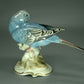 Vintage Blue Parrot Porcelain Figurine Original Hutschenreuther Art Sculpture Decor #Ru717