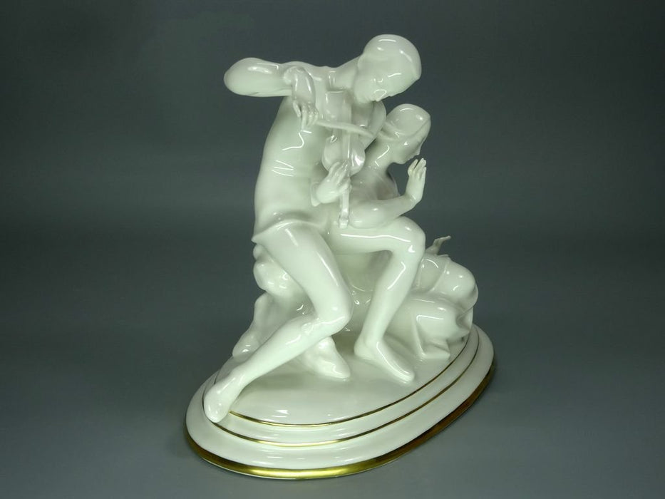 Antique Romance Music Porcelain Figurine Original Hutschenreuther 20th Art Sculpture Dec #Ru941