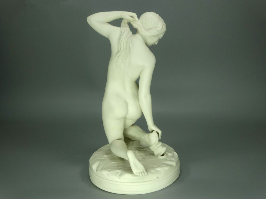 Antique Nymph Nude Lady Porcelain Figurine Original GERA Art Sculpture Decor #Ru855