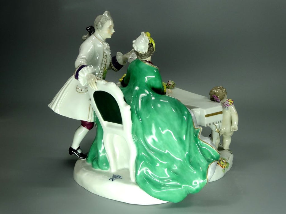 Antique Music Rehearsal Porcelain Figurine Original Volkstedt Germany 20th Art Sculpture Dec #Rr4