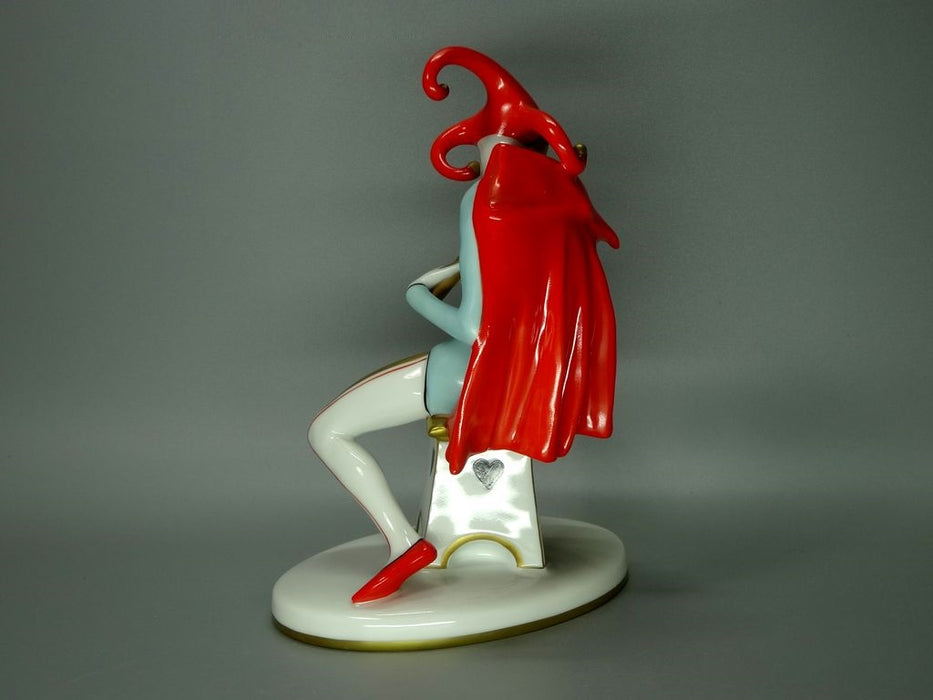 Vintage Harlequin Joker Porcelain Figurine Original Goebel Art Sculpture Decor #Ru341