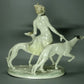 Vintage Lady & Dogs Porcelain Figure Original Hutschenreuther Art Sculpture Deco #Ru204