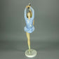 Vintage Blue Skater Lady Porcelain Figurine Kaiser Original Art Sculpture Decor #Ru189