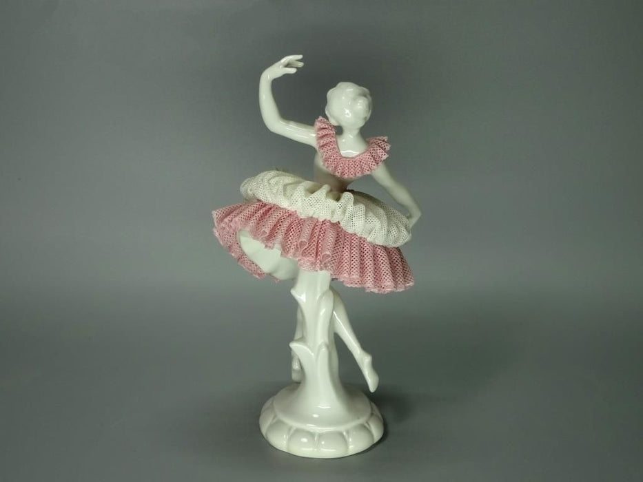 Vintage Ballerina Dancing Lady Porcelain Figurine Volkstedt Germany Art Decor #Ff