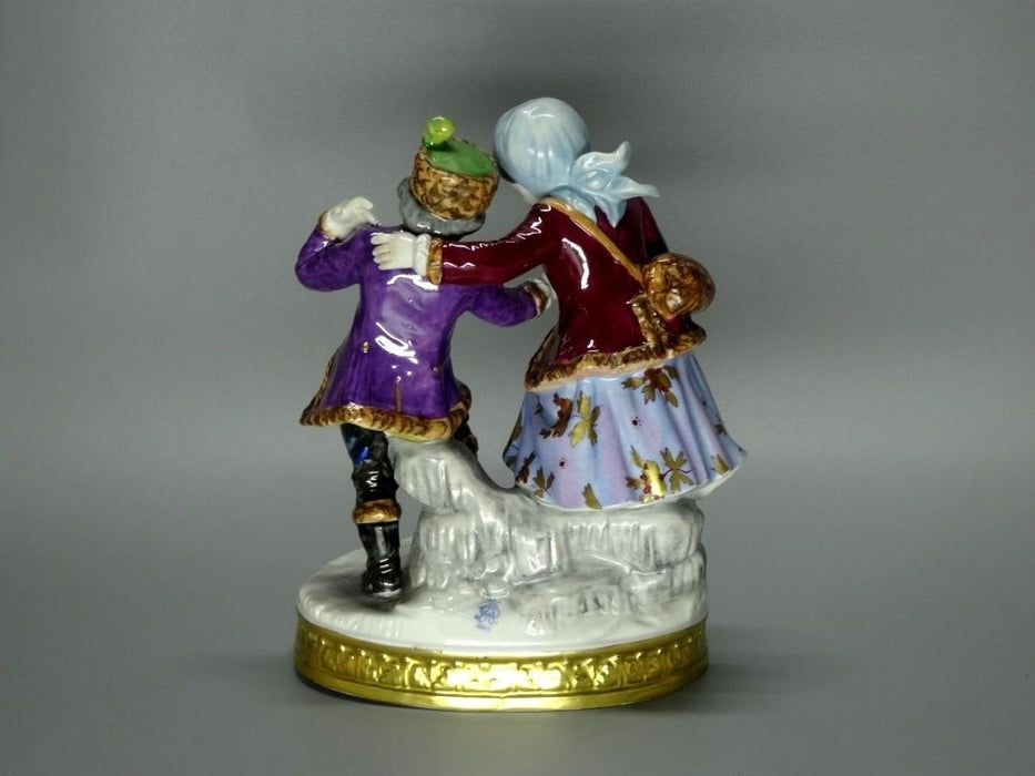 Vintage Winter Festival Original Volkstedt Porcelain Figurine Art Sculpture Gift #Ru455