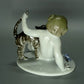 Vintage Putti With Cat Porcelain Figurine Original Rosenthal Art Sculpture Decor #Ru384