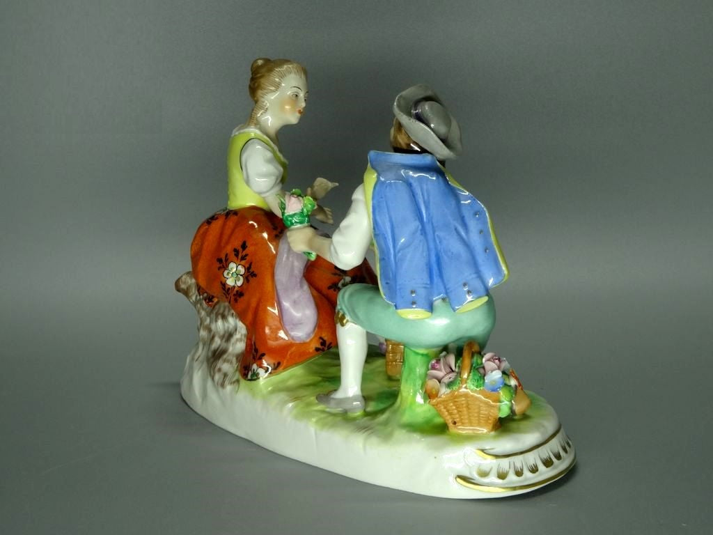 Vintage Flower Seller Original Sitzendorf Porcelain Figurine Art Sculpture Decor #Ru421