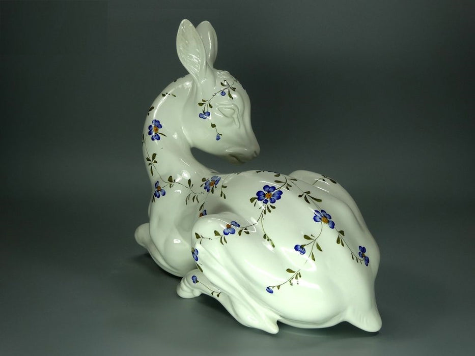 Vintage Rare Spring Fawn Deer Original AUTHOR'S Porcelain Figurine Art Sculpture #Ru552