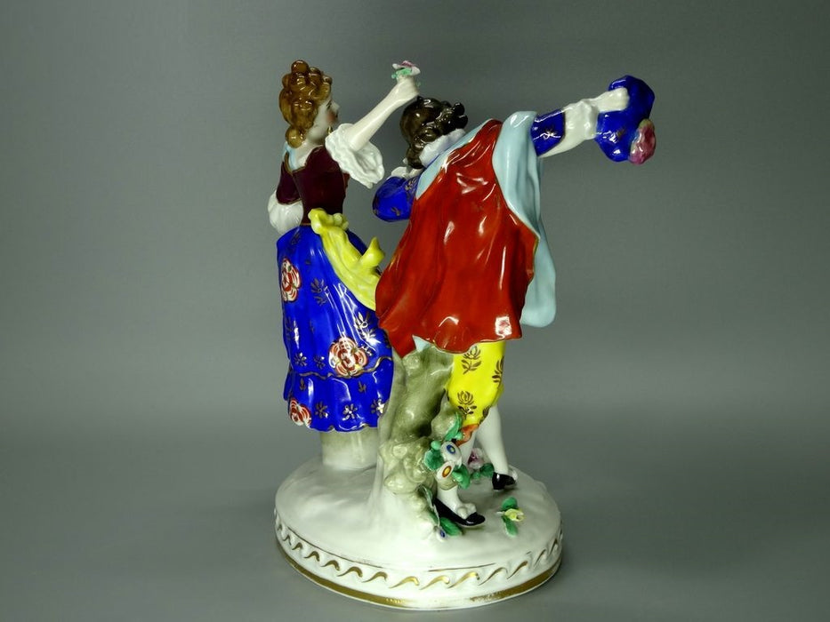 Antique Nice Meeting Couple Porcelain Figurine Samson France Art Decor #Ru88