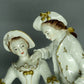 Antique Acquaintance Love Couple Porcelain Figure Sitzendorf Germany Sculpture #Ru136