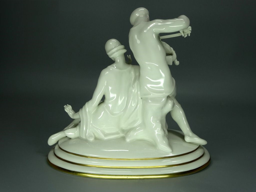 Antique Romance Music Couple Original Hutschenreuther Porcelain Figurine Statue #Ru568