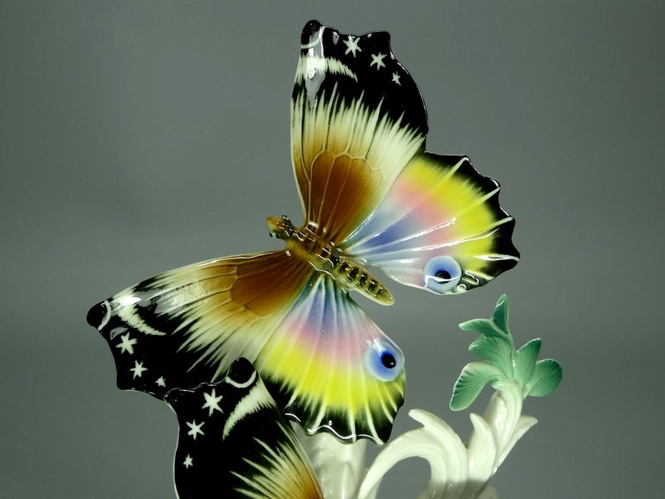 Antique Peacock Butterfly Porcelain Figurine Original KARL ENS Art Sculpture Decor #Ru834