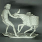 Vintage White Stubborn Donkey Original Kaiser Porcelain Figure Art Statue Decor #Ru484