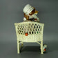 Antique Girl & Cat Game Original Kister Alsbach Porcelain Figurine Art Sculpture #Ru424
